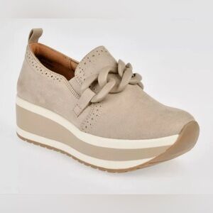 Mad Love Taupe Platform Shoes